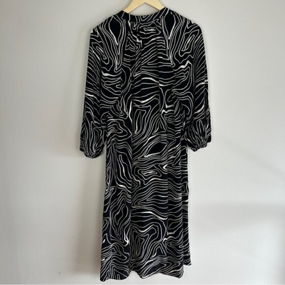 ZARA Printed Button Down Midi Dress - Picture 4 of 7